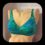 6029 17.06 bikini-bh grön prickig